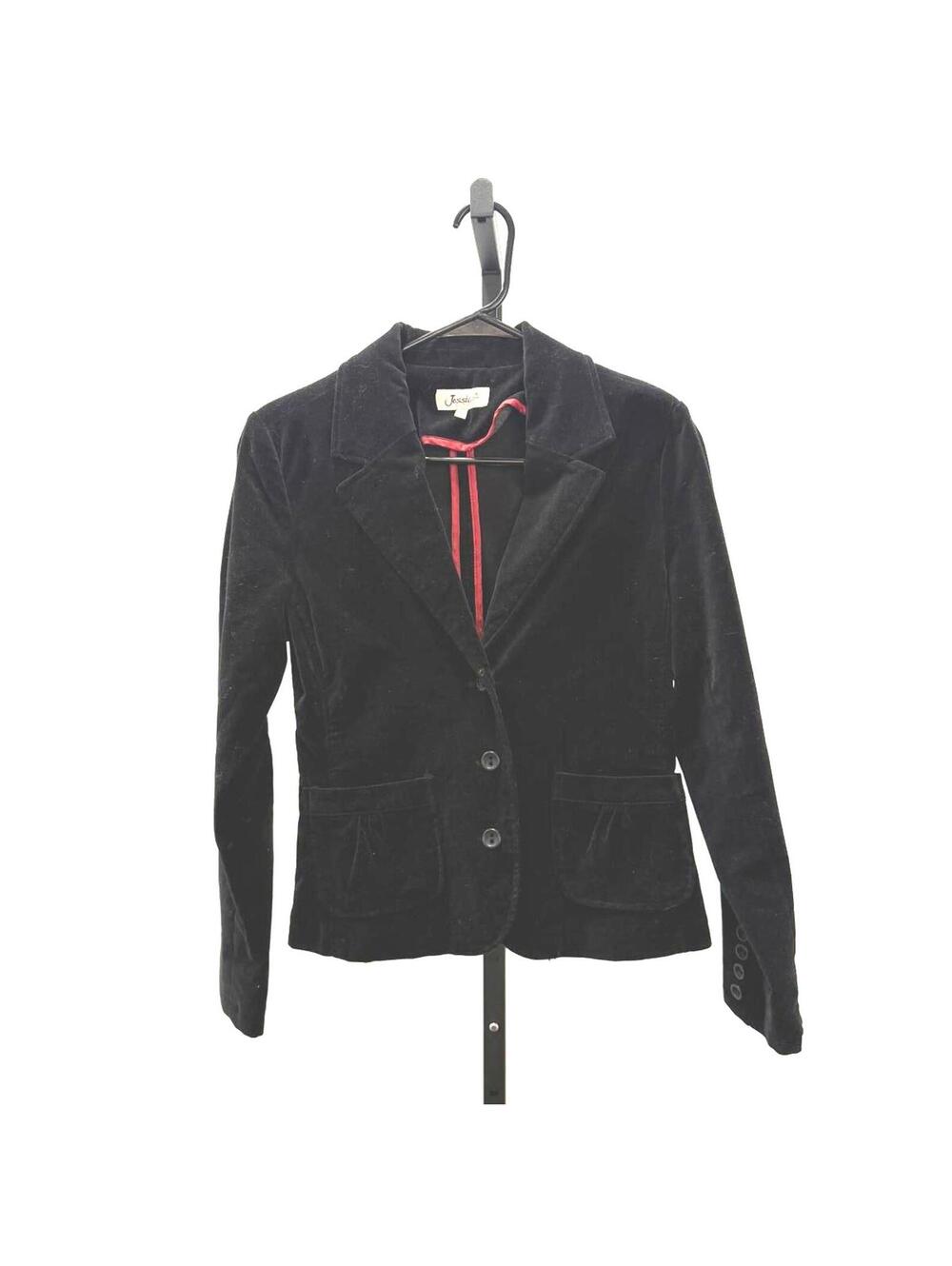 Jessica y2k Size 6 Black Velvet Women's Blazer